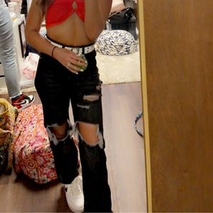 Black ripped Shein jeans size small/xs